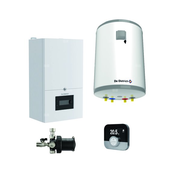 Pakiet - Kocioł gazowy jednofunkcyjny DE DIETRICH MCR4 19 kondensacyjny wiszący 2.5 - 20.7 kW + RegulatorSMART TC + Zasobnik c.w.uAQUAvie100 + Filtr magnetyczny XS90