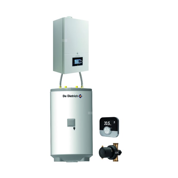 Pakiet - Kocioł gazowy jednofunkcyjny DE DIETRICH Virtuens Smart 32 kondensacyjny wiszący 3.7 - 34.9 kW + RegulatorSMART TC + Zasobnik c.w.uAQUAvie150 + Filtr magnetyczny XS90 A