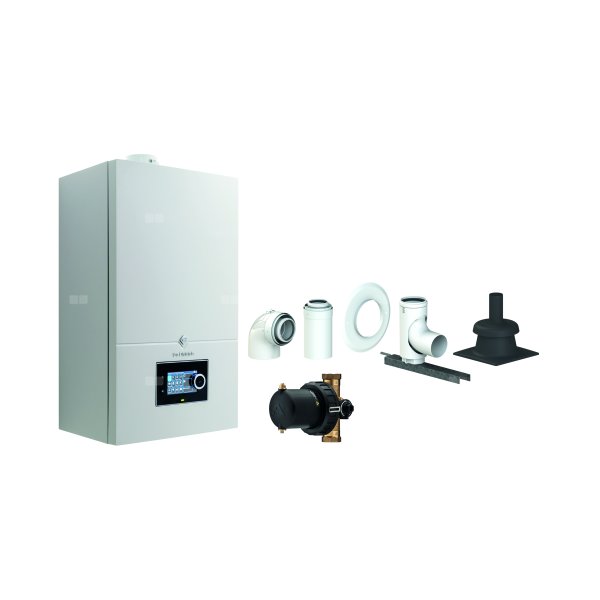 Pakiet - Kocioł gazowy jednofunkcyjny DE DIETRICH Virtuens Smart 15 kondensacyjny wiszący 2.6 - 16.3 kW + Zestaw powietrzno-spalinowy szachtowyBazowy PP/Alu fi 60/100 na fi 80 + Filtr magnetyczny XS90 A