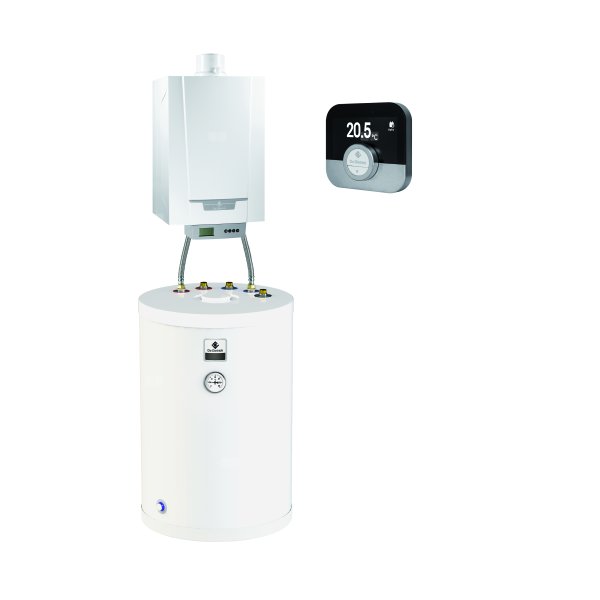 Pakiet - Kocioł gazowy jednofunkcyjny DE DIETRICH MCR3 Evo 24T kondensacyjny wiszący 6.1 - 24.8 kW + RegulatorSMART TC + Zasobnik c.w.uSRK100MG