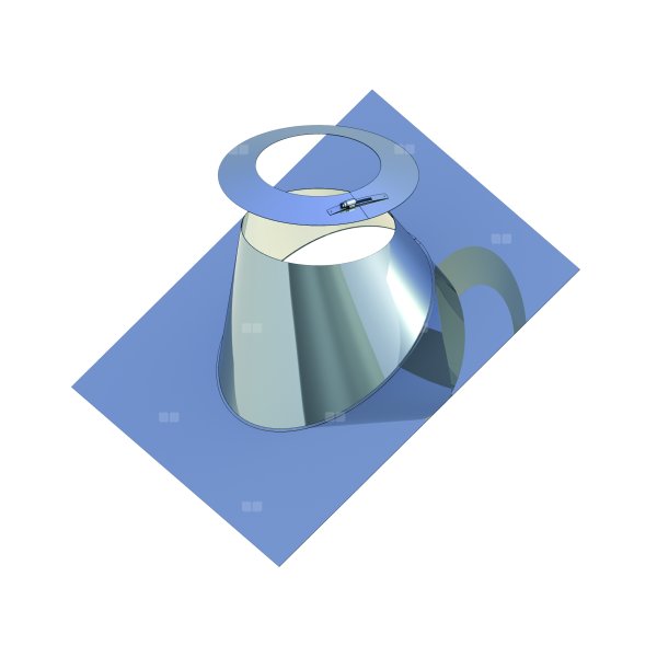 Przejście dachowe 16-25' aluminiowe z kołnierzem DN 80