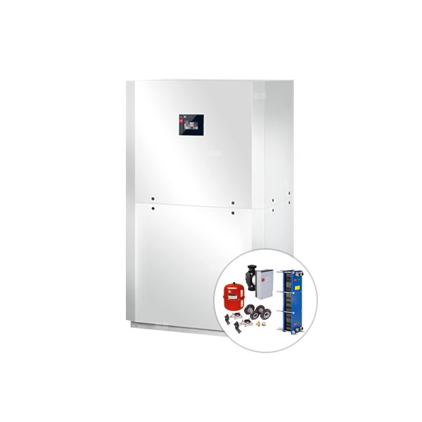 Wodna, grzewcza pompa ciepła: zestaw gruntowa PC + osprzęt WSI 65TU