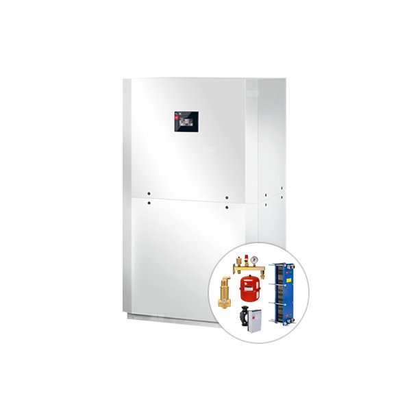 Wodna, grzewcza, wysokotemperaturowa pompa ciepła: zestaw gruntowa PC + osprzęt WSIH 26TE