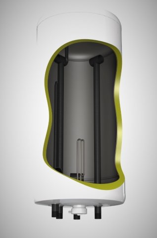 Zbiornik buforowy wiszący ELEKTROMET BWE pojemność 100 l bez wężownicy, izolacja: pianka poliuretanowa, kolor: biały
