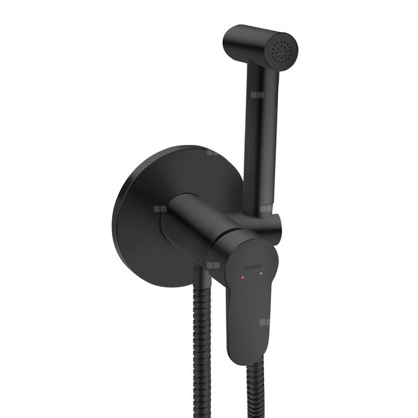 NOSTRIS bateria podtynkowa bidetowa, z zestawem, czarna