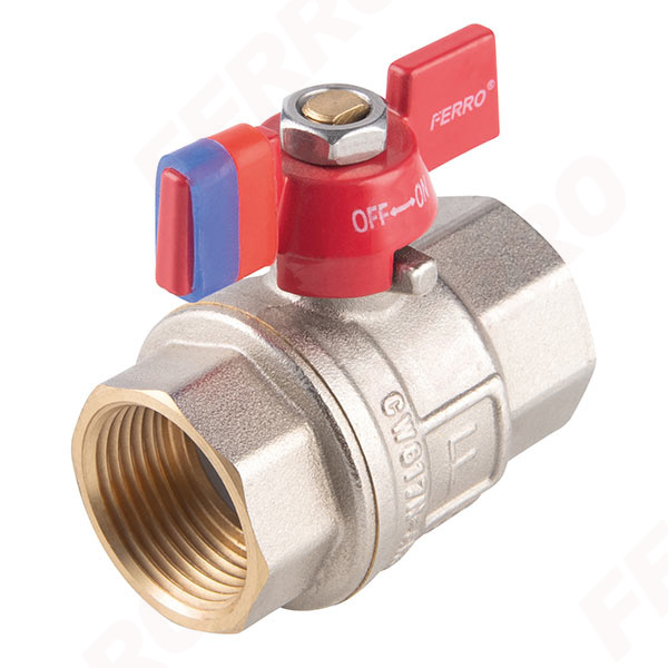 Zawór kulowy FERRO F-Power 3/4'' GW, uchwyt: motylek