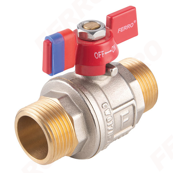 Zawór kulowy FERRO F-Power 3/4'' GZ, uchwyt: motylek
