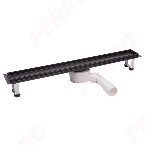 Odpływ liniowy 70 cm, pod płytkę, czarny