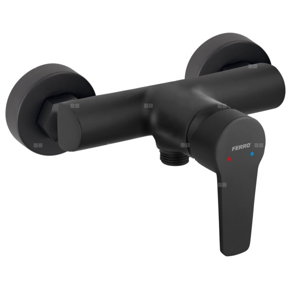 RITTO bateria natryskowa ścienna, czarny