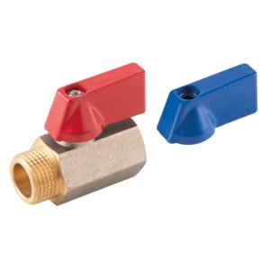 Kurek kulowy mini, nakrętno-wkrętny, 3/8", F-Comfort