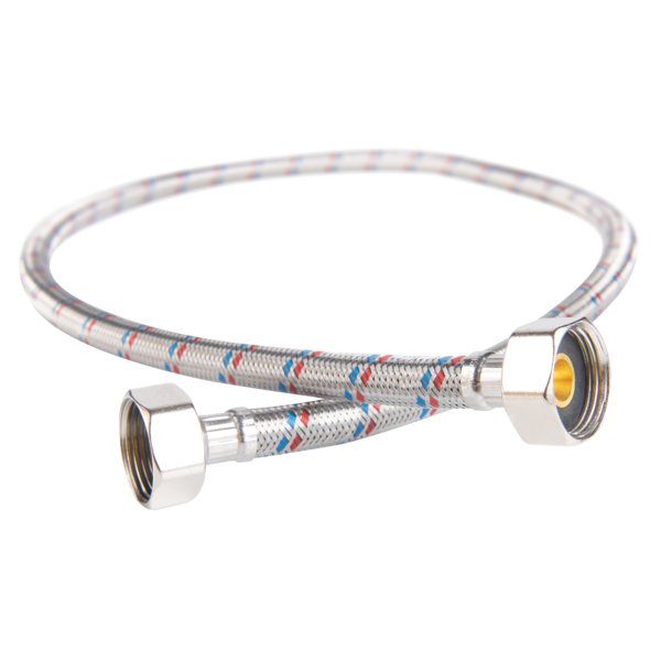 Wąż przyłączeniowy elastyczny FERRO z oplotem (stal), GW x GW, 3/4'' x 3/4'', długość 50 mm