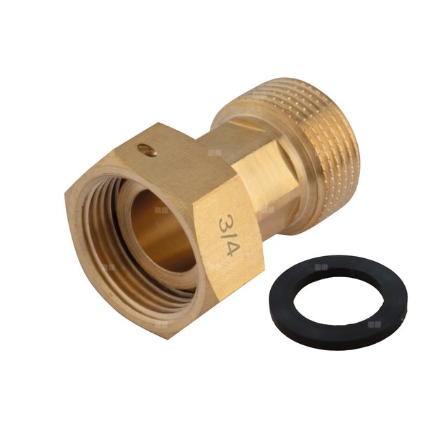 Półśrubunek prosty z uszczelnieniem płaskim, nakrętno-wkrętny  3/4x3/4