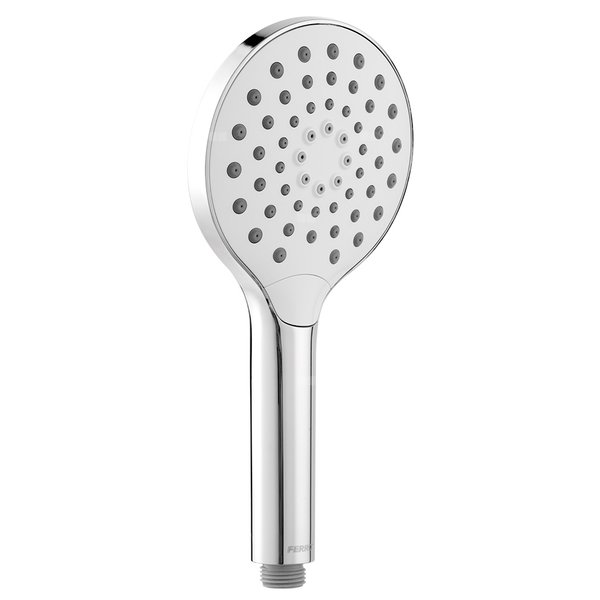 Rączka natryskowa 3-funkcyjna MULO, chrom, z przyciskiem typu „click” do zmiany funkcji strumienia