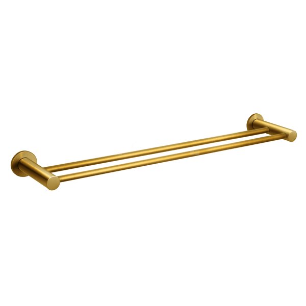 SMILE wieszak na ręcznik podwójny 600 mm, szczotkowane złoto