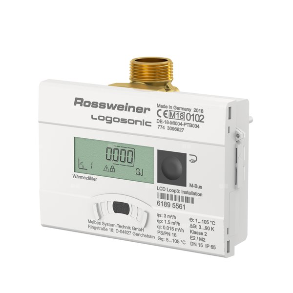 Ciepłomierz LogoSonic 0,6 m3/h GJ DN15 110mm z modułem radiowym