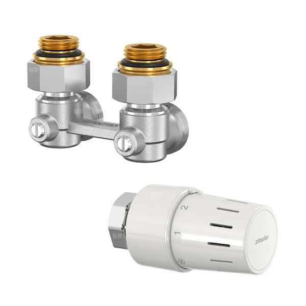 ZESTAW GŁOWICA TC-S3 M30X1,5 I DWURUROWY BLOK KURKÓW KĄTOWY ME1/50