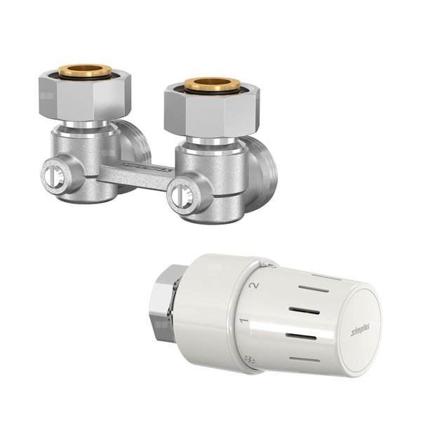 ZESTAW GŁOWICA TC-S3 M30X1,5 I DWURUROWY BLOK KURKÓW KĄTOWY ME2/50