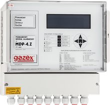 4 wej. pomiarowe, zasilanie 230V  z wewn.podtrzymaniem akumulatorowym, port RS-485, 2 wyj.do zaworu