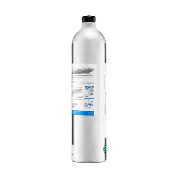 Aluminiowa, jednorazowa butla z gazem testowym, GC-110-CO2, 2% v/v dwutlenku węgla