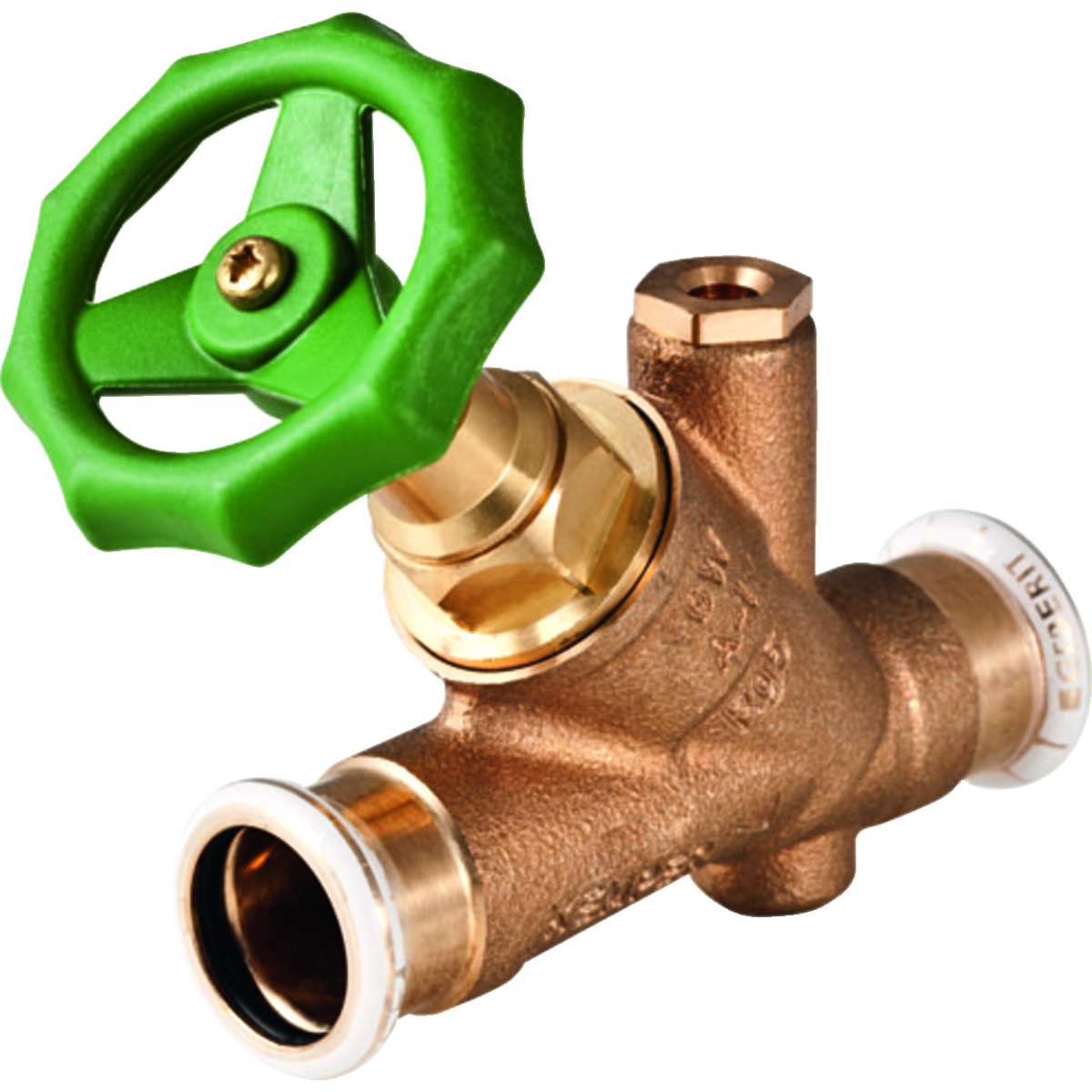 Zawór odcinający GEBERIT Mapress odcinający skośny brąz DN 15 zz x zz 18mm x 18mm