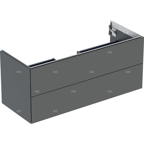 Szafka pod umywalkę Geberit ONE, z dwoma szufladami: Szerokość umywalki=120cm, Lava, Lakierowany matowy