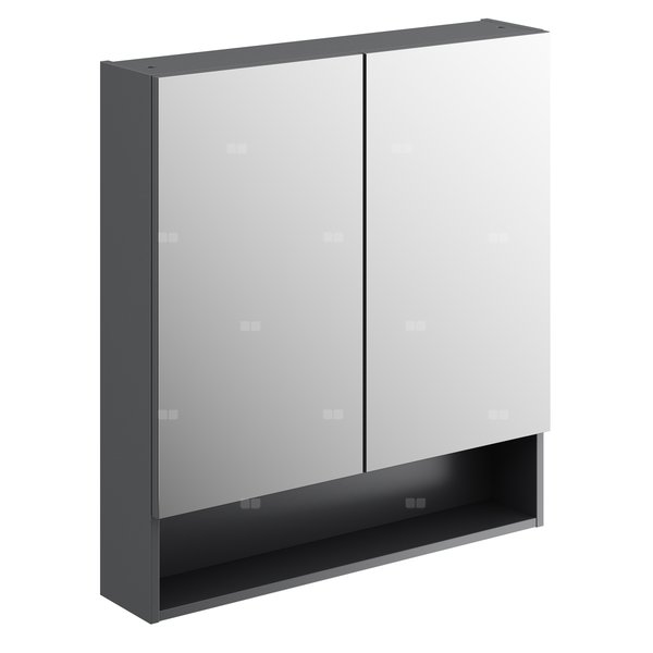 Geberit Selnova Square Szafka z lustrem, B78.8cm, H85cm, T17.5cm, z dwojgiem drzwi, lava