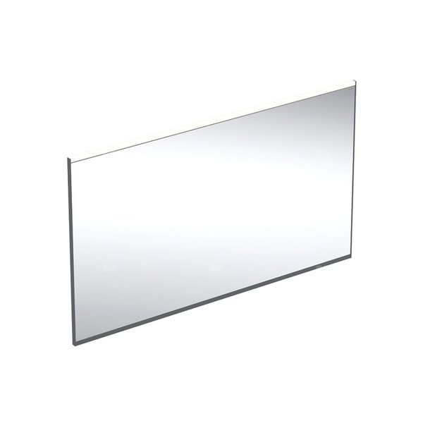 Geberit Option Plus Square Podświetlane lustro, B120cm, H70cm, T3.2cm, z bezpośrednim i pośrednim oświetleniem, czarny mat, Aluminium anodyzowane