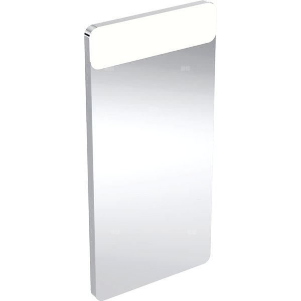Geberit Option Square Podświetlane lustro, B40cm, H80cm, T3.2cm, oświetlenie u góry, Aluminium szczotkowane