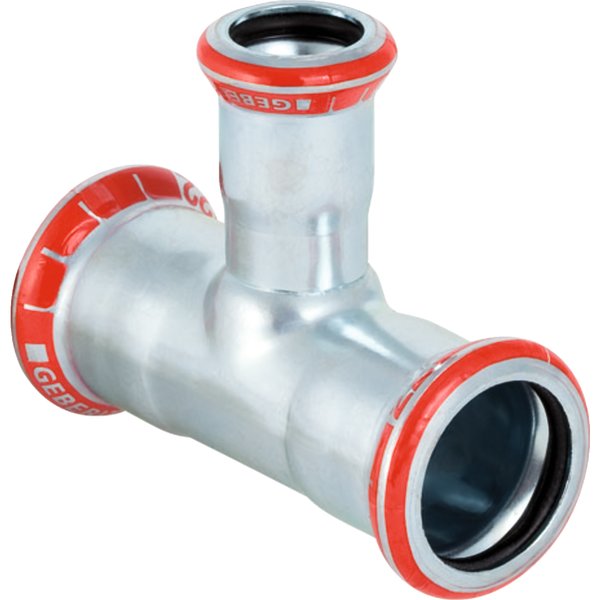 Trójnik GEBERIT Mapress C-Stahl redukcja 90' stal (ocynk) 108 mm x 42 mm x 108 mm MZ