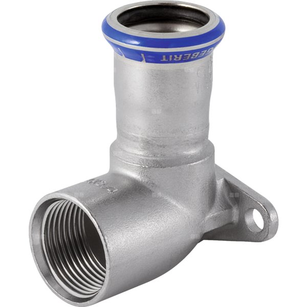 Kolano 90' GEBERIT Mapress Edelstahl, stal nierdzewna, 1/2'' x 15 mm (GW x mufa zaprasowywana)