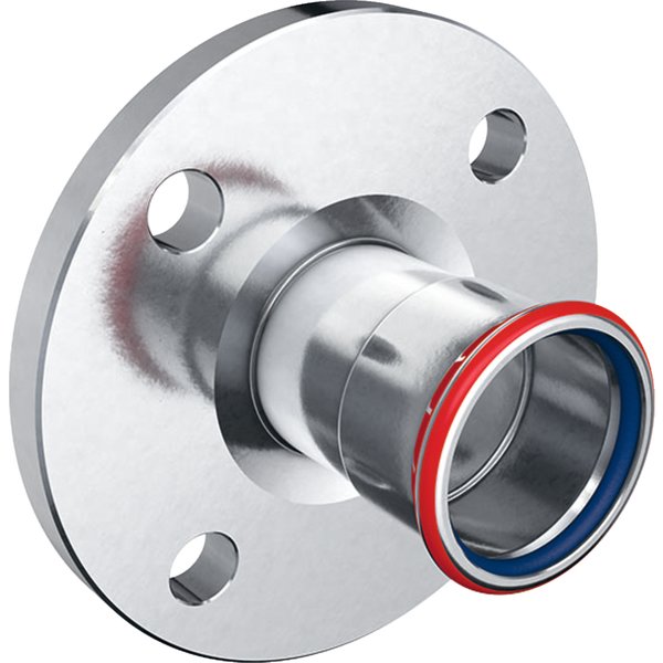 Kołnierz zaciskowy GEBERIT Mapress C-Stahl FKM przejściowy stal DN 100 (108 mm) PN 10/16