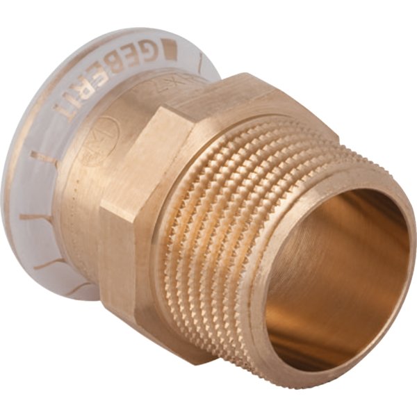 Złączka przejściowa GEBERIT Mapress Kupfer, Cu, 1'' x 28 mm (GZ x mufa zaprasowywana) z uszczelką