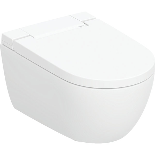 Urządzenie WC z funkcją higieny intymnej Geberit AquaClean Alba, wisząca miska WC: Miska ustępowa: biały / KeraTect, Panel dekoracyjny: biały