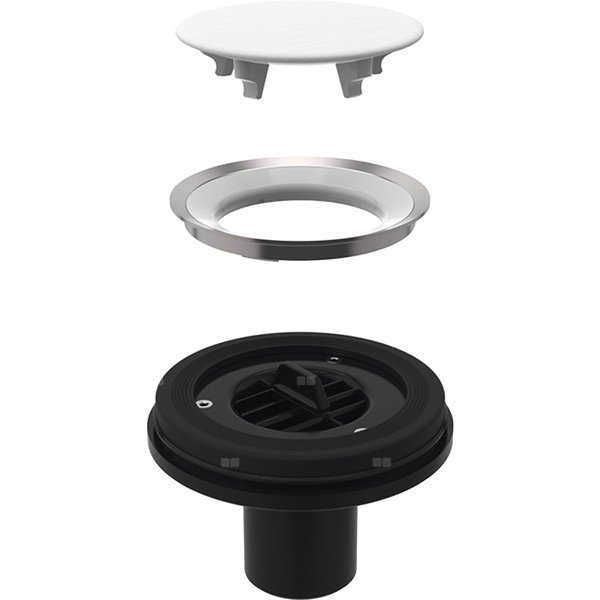 Króciec odpływowy Geberit do panelu do pryszniców bezbrodzikowych Setaplano, montaż międzykondygnacyjny: d=50mm