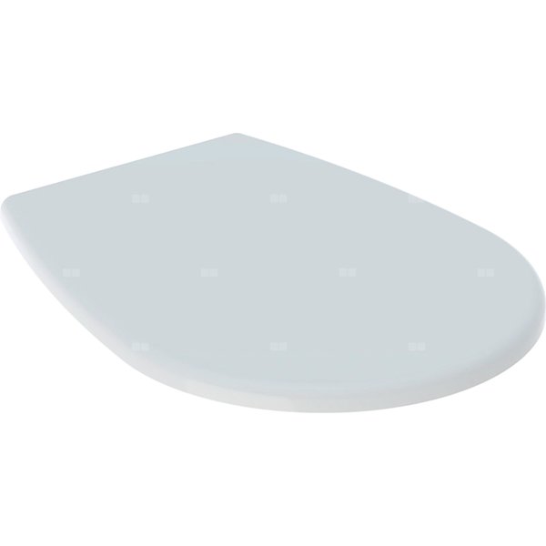 Deska sedesowa Geberit Renova, owalna, mocowanie od dołu: Wolne opadanie=Nie, Mocowanie=Od dołu, Biały / Błyszczący