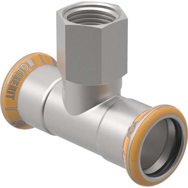 Trójnik Geberit Mapress Therm z gwintem wewnętrznym d108-Rp3/4-108