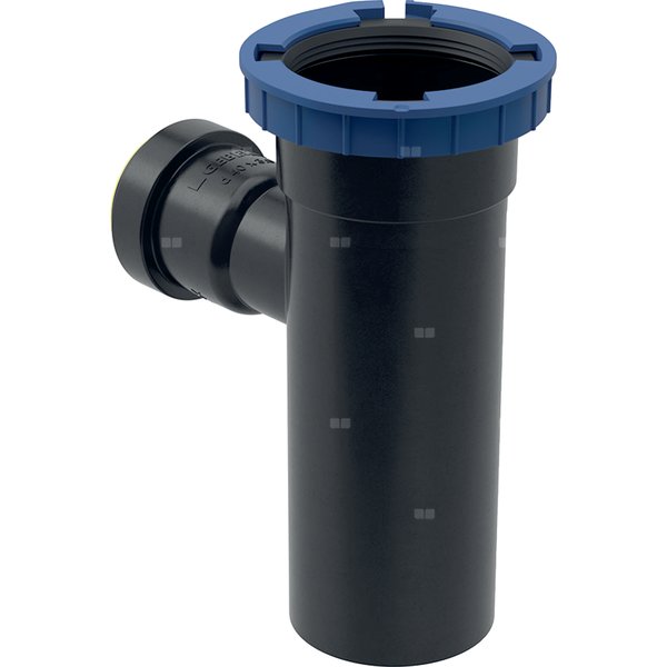 Trójnik Geberit do wpustu do rynien zbiorczych serii CleanLine: Czarny / Tworzywo sztuczne