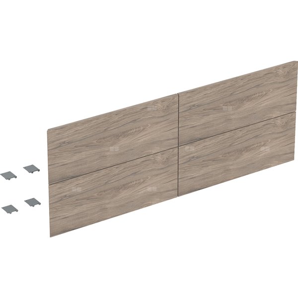 Zestaw frontów szuflad do dolnej szafki pod umywalkę z czterema szufladami GEBERIT ONE, kol. hikora melamina ze strukturą drewna