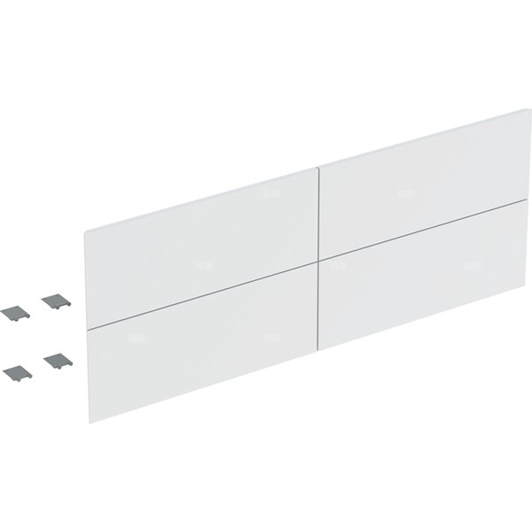 Zestaw frontów szuflad do dolnej szafki pod umywalkę z czterema szufladami GEBERIT ONE, kol. biały matowy