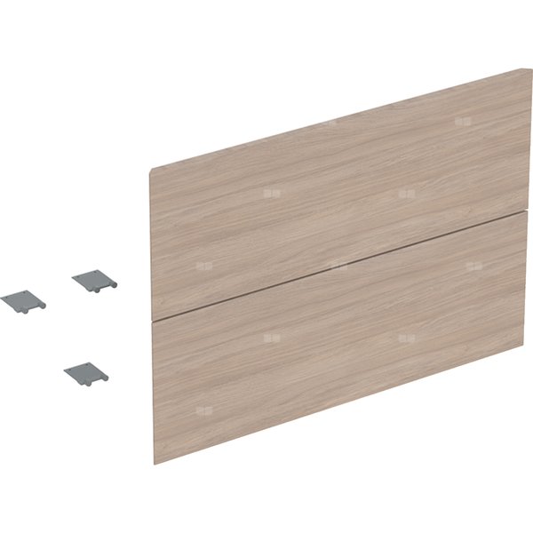 Zestaw frontów szuflad (2 szt.) do dolnej szafki pod umywalkę z dwoma szufladami GEBERIT ONE, kol. dąb melamina, struktura drewna szer.750 mm