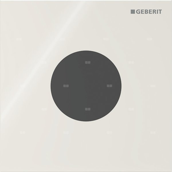 Elektroniczny zawór spłukujący Geberit do pisuaru, zasilanie 230V, Typ 40, szkło sand grey, okrągły