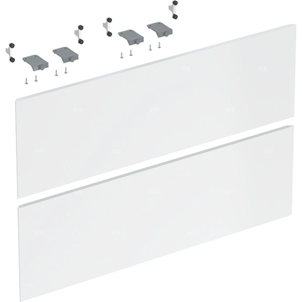 Zestaw frontów szuflad do dolnej szafki pod umywalkę GEBERIT ONE, kol. biały wysoki połysk szer.750 mm