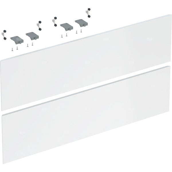 Zestaw frontów szuflad do dolnej szafki pod umywalkę GEBERIT ONE, kol. biały wysoki połysk szer.900 mm