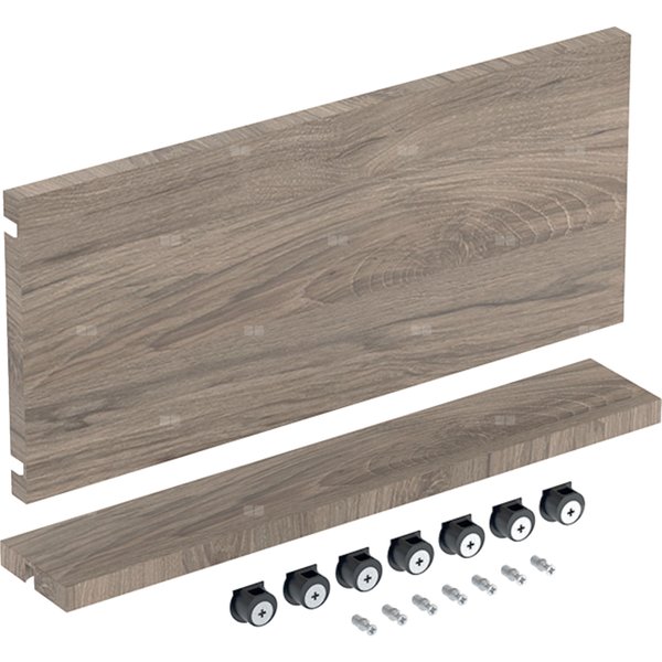 Zestaw serwisowy Geberit do szafki pod umywalkę: Szerokość umywalki=50cm, Orzech włoski hickory / Melamina, struktura drewna