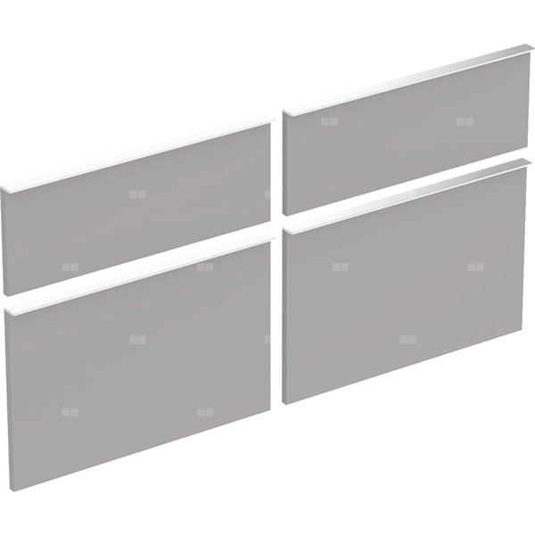 Zestaw frontów szuflad do szafki pod umywalkę podwójną GEBERIT iCon, kol. platynowy szer.1200 mm