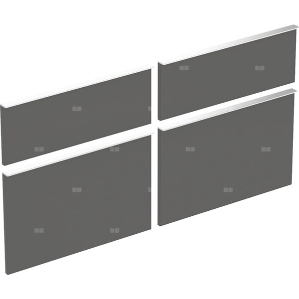 Zestaw frontów szuflad do szafki pod umywalkę podwójną GEBERIT iCon, kol. lava szer.1200 mm