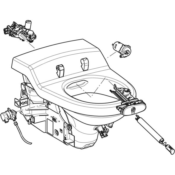 Miska ustępowa częściowo wyposażona, do Geberit AquaClean 8000: Biały-alpin