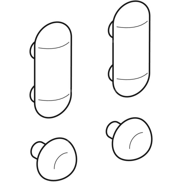 Zestaw odbojników Geberit do pokrywy deski sedesowej (4 szt.)