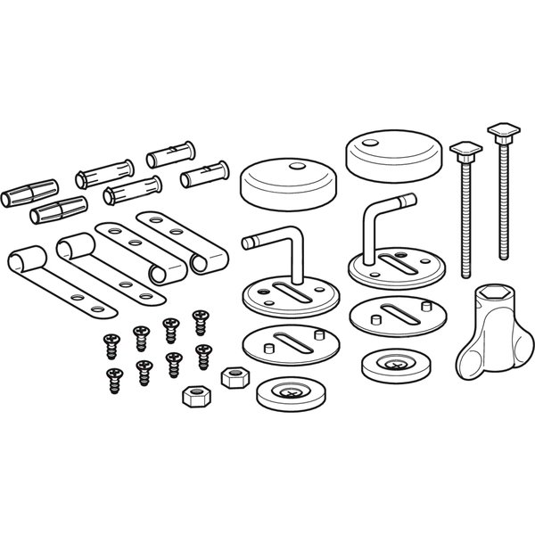 Zestaw zawiasów Geberit do deski sedesowej (2 szt.)