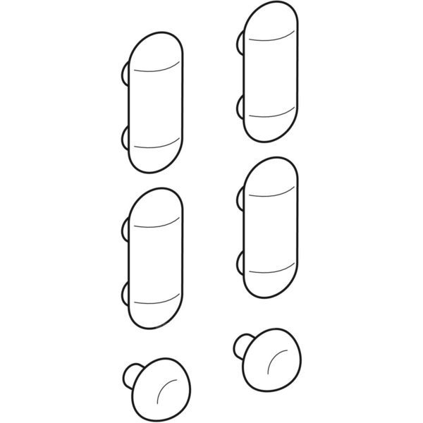 Zestaw odbojników Geberit Renova do pokrywy deski sedesowej (6 szt.)
